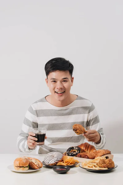 People Eating Fast Food Concept Hand Holding Deep Fried Chicken — Stock Photo, Image