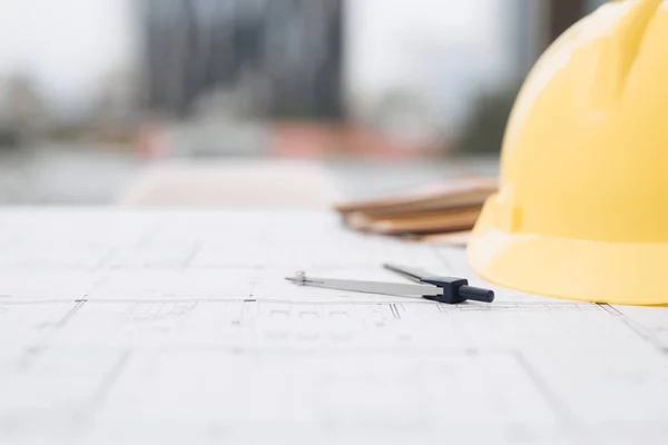 Sala Negocios Del Arquitecto Casa Ingeniero Nadie Trabajo Proyecto Construcción —  Fotos de Stock