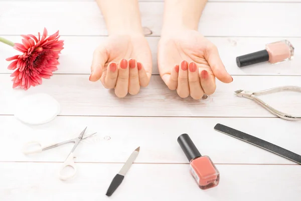 Manicure Making Beauty Spa Salon — Stock Photo, Image