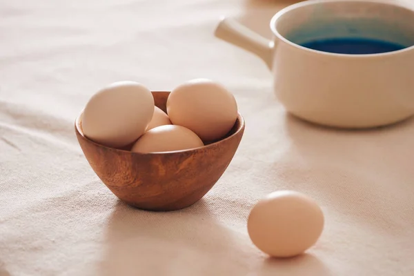 Яйця Готують Фарбу Великодня — стокове фото