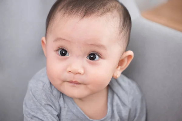 Imagem Menina Doce Close Retrato Bonito Menina Sorridente Meses Criança — Fotografia de Stock