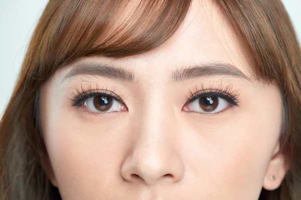 Närbild Skott Ung Kvinna Ögon Makeup — Stockfoto