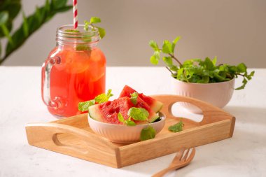 Soğuk Karpuz Smoothie , sağlıklı içecek