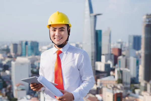 Male Work Building Construction Engineering Occupation Project — Stock Photo, Image