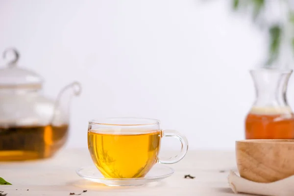 Dried Tea Leaves Tea Pot — Stock Photo, Image