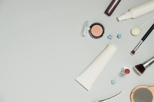 Modieuze Cosmetica Accessoires Voor Vrouwen Falt Lay — Stockfoto