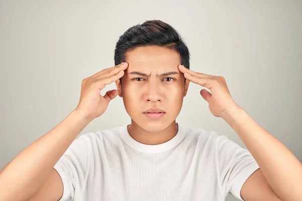 Nsanlar Stres Gerginlik Migren Kavramı Baş Ağrısı Acı Ile Kafa — Stok fotoğraf