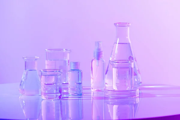 Cristalería Científica Para Química Investigación Laboratorio — Foto de Stock
