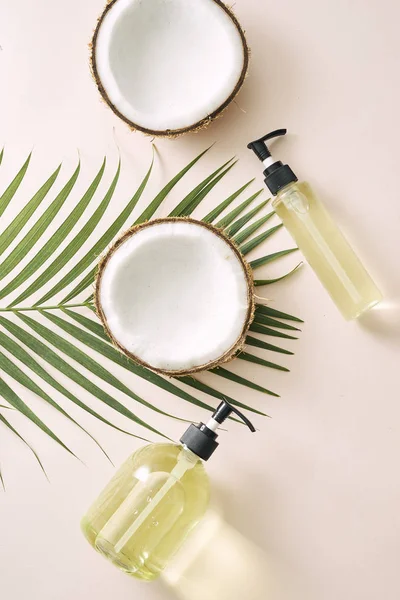 Champú Spray Cuidado Del Cabello Coco Cosméticos Naturales Máscara Casera — Foto de Stock