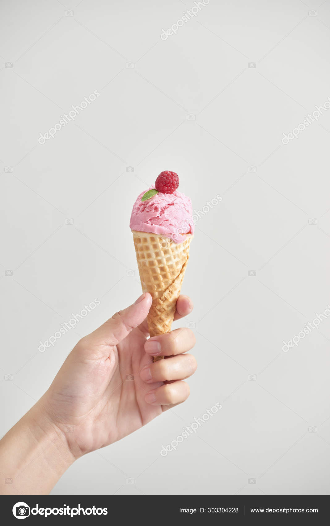 Ice Cream Cone Isolated Woman Holding Ice Cream Hand Royalty Free Photo Stock Image By C Makidotvn 303304228