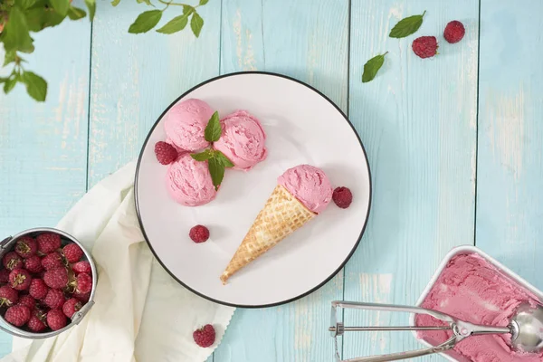 Delicious Ice Cream Cone Dish — Stock Photo, Image