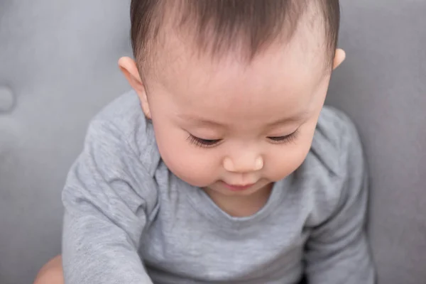 Imagem Menina Doce Close Retrato Bonito Menina Sorridente Meses Criança — Fotografia de Stock