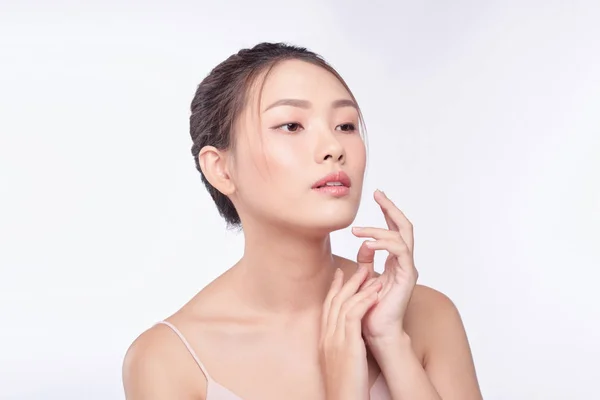 Schönheit Frauenporträt Haut Und Gesichtspflegekonzept — Stockfoto