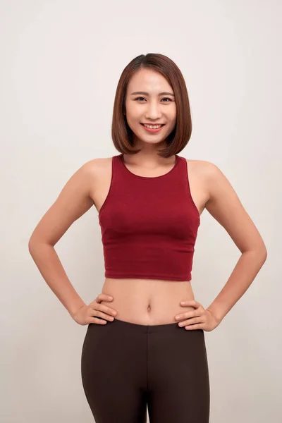 Fitness Asiatisk Kvinna Porträtt — Stockfoto