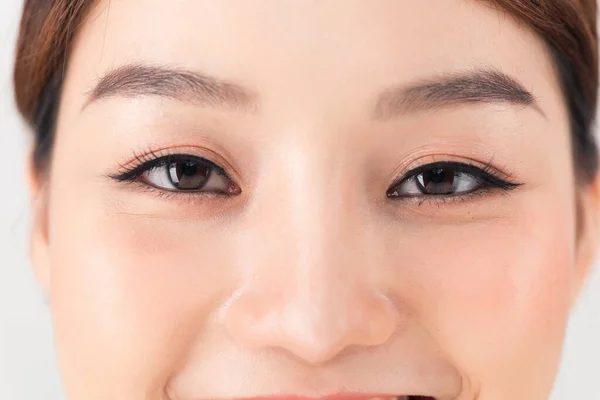 Close up de beleza asiática mulher olho — Fotografia de Stock