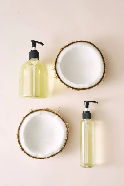Shampooing Spray Soin Des Cheveux Noix Coco Cosmétiques Naturels Masque — Photo