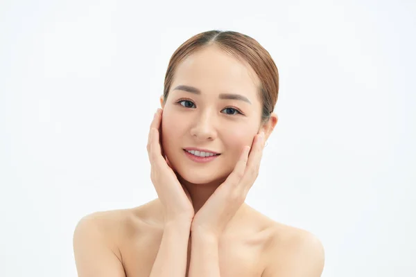 Schöne Junge Asiatische Frau Mit Frischer Sauberer Haut Die Ihr — Stockfoto