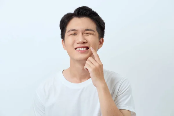 Концепция Зубной Боли Молодой Мужчина Чувствует Боль Страдает Сильной Зубной — стоковое фото