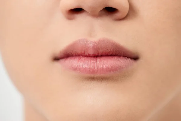 Close Man Face Lips — Fotografia de Stock