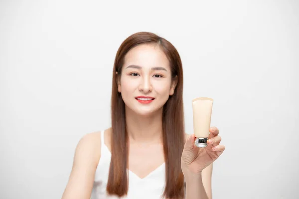 Beauty Youth Skin Care Concept Vacker Asiatisk Kvinna Ansikte Porträtt — Stockfoto