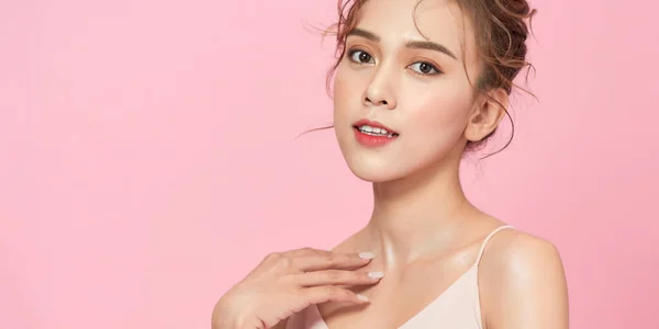 Retrato Bela Jovem Asiática Mulher Com Maquiagem — Fotografia de Stock