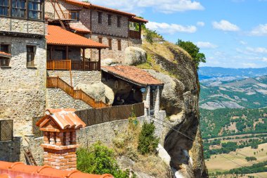 Teleferik başkalaşım (büyük Meteor) manastır. Yunanistan.