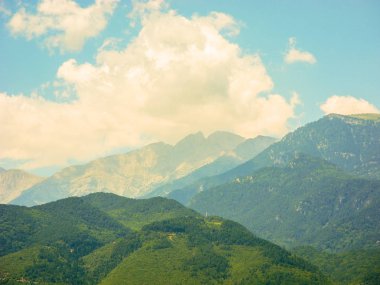 Olympus dağ silsilesi yaz, Yunanistan, peyzaj.