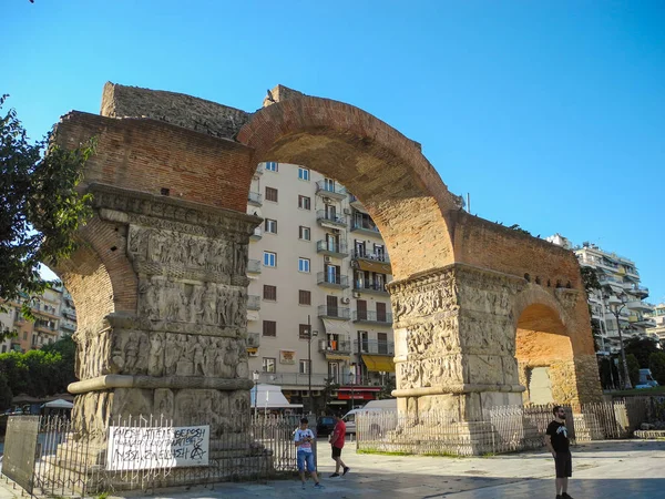 Thessaloniki Yunanistan Temmuz 2017 Galleria Thessaloniki Zafer Takı — Stok fotoğraf