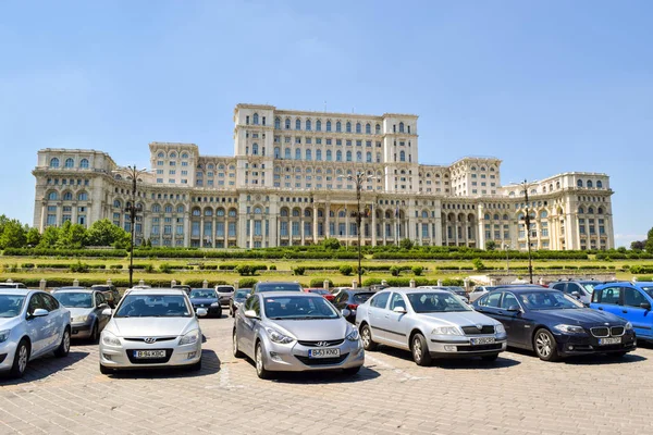 Bucarest Rumania Agosto 2017 Palacio Del Parlamento Conocido Como Casa — Foto de Stock