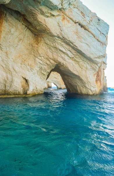 Blå Grottorna Naturligt Landmärke Zakynthos Grekland — Stockfoto