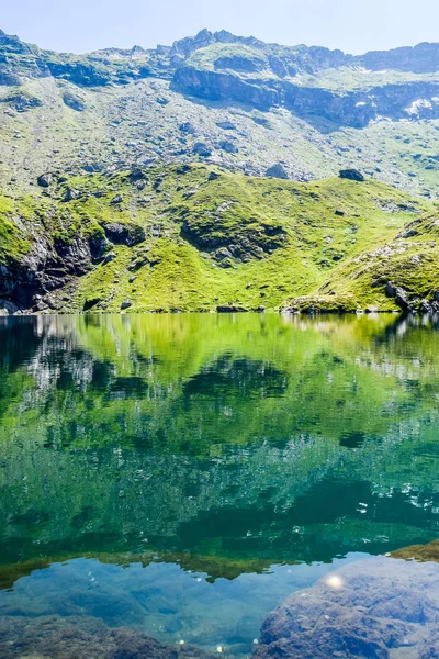 Lake Balea Located Pass Transfagarasan Road Romania — Stock Photo, Image