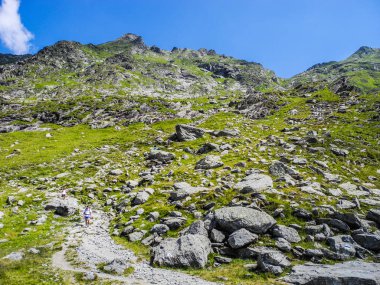 Transfagarasan road, Romanya pass yakınındaki Moldoveanu tepe yolu.
