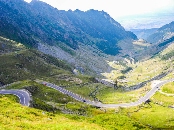 The Transfagarasan mountain road, located in Romania.