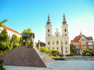 Miskolc, Macaristan - 2 Temmuz 2018: Miskolc şehir kahramanları onurlandırdığımız bu günde Memorial'a.