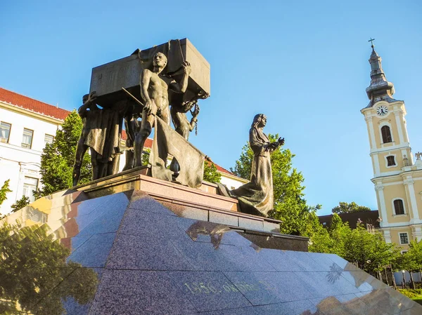 Miskolc Hungria Julho 2018 Memorial Aos Heróis Caídos Cidade Miskolc — Fotografia de Stock