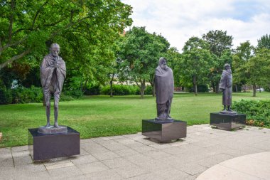 Budapeşte, Macaristan - 4 Temmuz 2018: Mount Gellert üzerinde bulunan heykel kompozisyon 