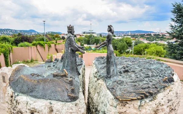 Budapeşte, Macaristan - 4 Temmuz 2018: Heykel 