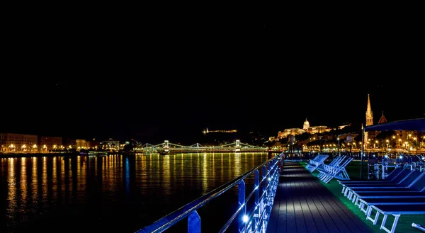 Das Schöne Nächtliche Stadtbild Von Budapest — Stockfoto