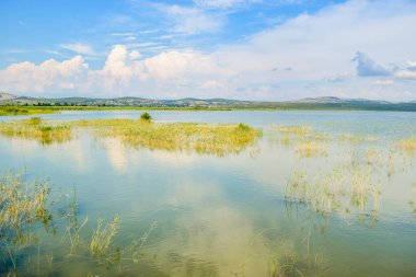 Landscape of Vrana Lake, Dalmatia, Croatia. clipart