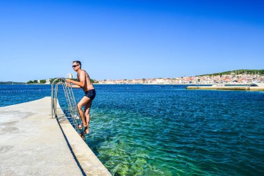 Bir Vodice beach, Hırvatistan.