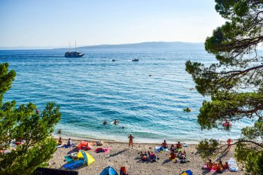 Beach Baska Voda, Hırvatistan.