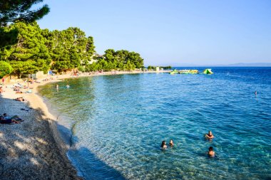 Beach Baska Voda, Hırvatistan.