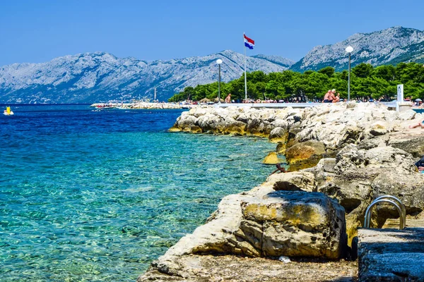 Spiaggia di Promajna, Croazia . — Foto Stock