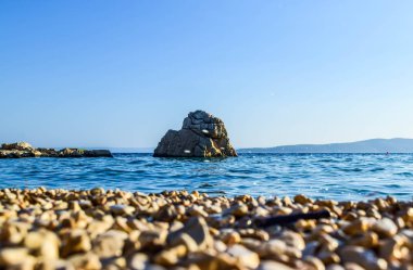 plaj, brela, Hırvatistan.