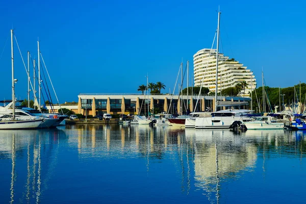 Villeneuve Loubet Γαλλία Ιουλίου 2019 Καλοκαιρινό Τοπίο Της Marina Baie — Φωτογραφία Αρχείου