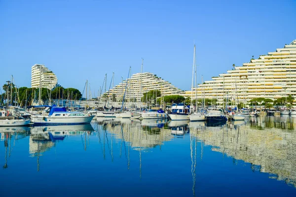 Villeneuve Loubet France July 2019 Summer Landscape Marina Baie Des — 스톡 사진