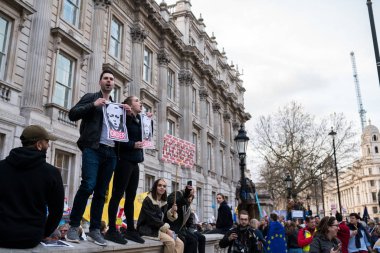 23 Mart Brexit Mart Londra. Bir milyondan fazla kişi bir halk oy için Mart.
