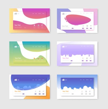 Sayfa düzenleri açılış Web sitesi şablonları kümesi. Mobil geliştirme tasarım düzenlemek ve özelleştirmek kolay. Vektör çizim