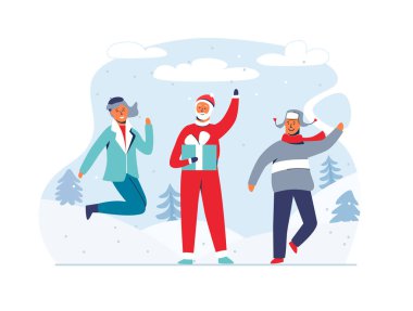 Noel Noel baba mutlu insanlar ile
