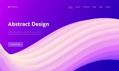 Soyut geometrik fütüristik dalga şekli açılış sayfası arka plan. Renkli dijital hareket desen. Sanat Neon Line zemin öğesi Web sitesi Web sayfası için. Düz çizgi film vektör çizim